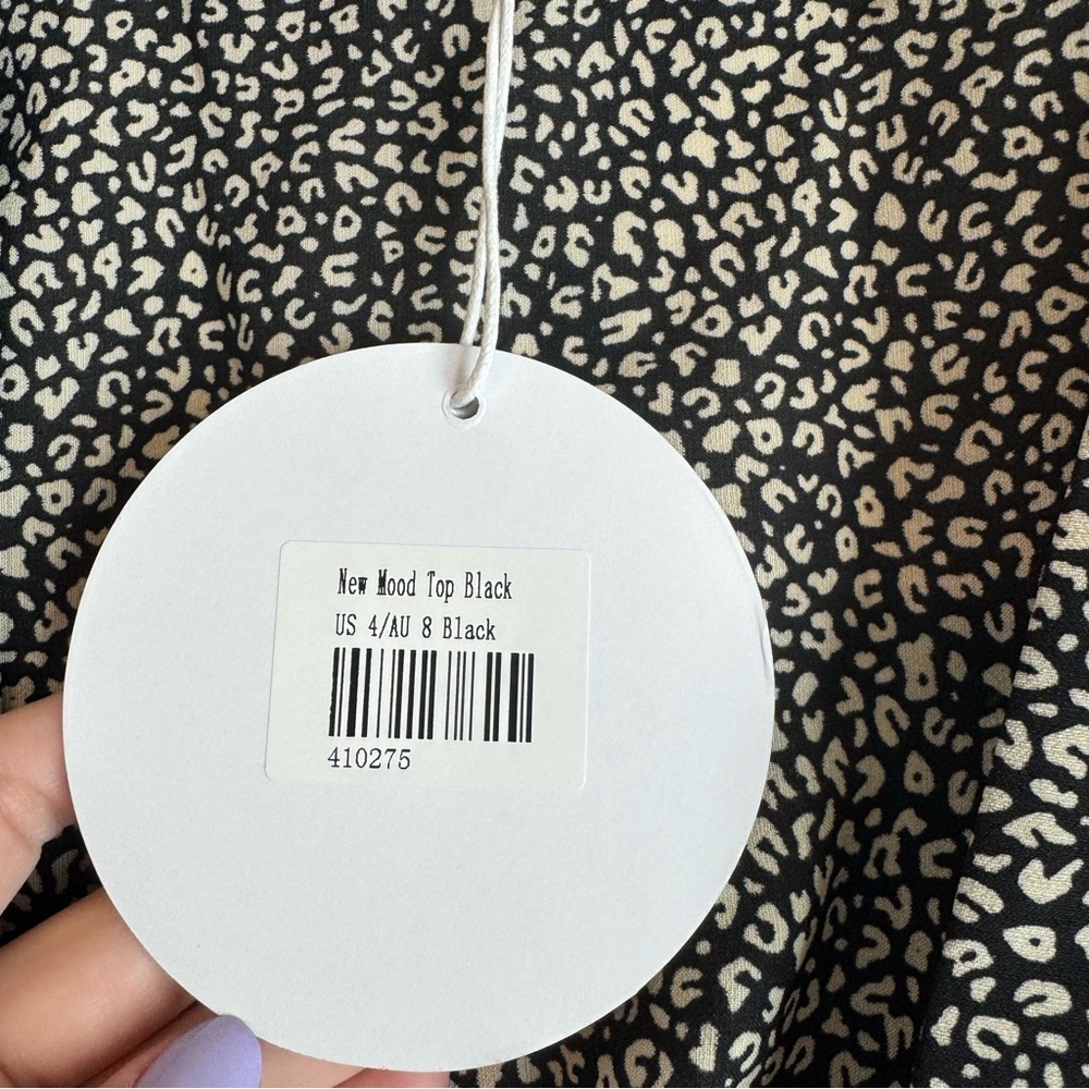 Princess Polly New Mood Tie Front Crop Blouse - Picture 7 of 7